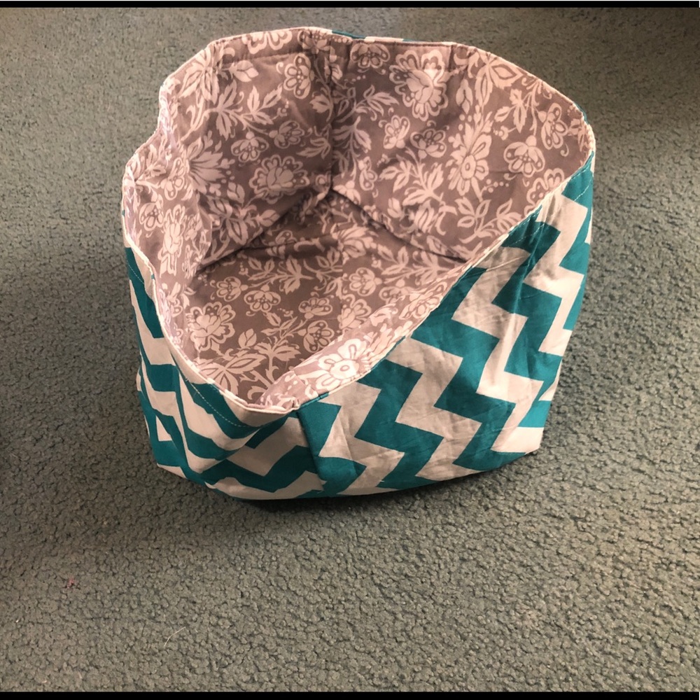 Handmade Reversible Fabric bin